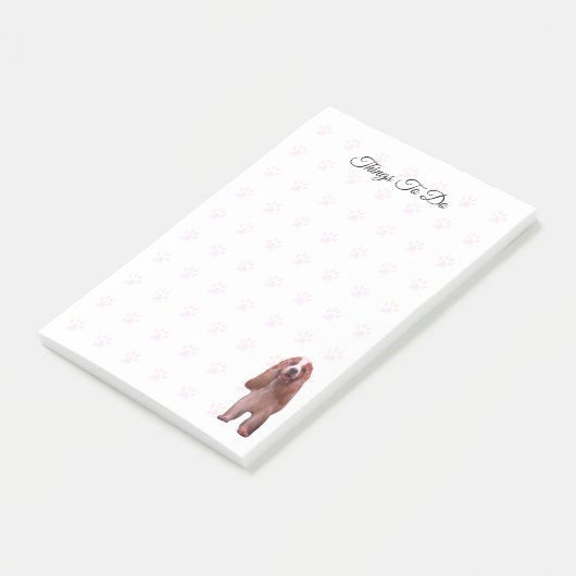 Puppy Dog en Paw Pattern dingen om te doen Post-it® Notes (Schuin)