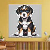Puppy Dog Eyes Canvas Afdruk (Insitu (Woonkamer))