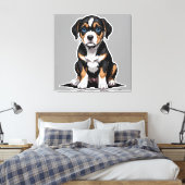 Puppy Dog Eyes Canvas Afdruk (Insitu (Slaapkamer))