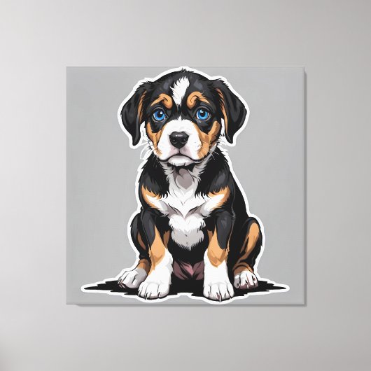 Puppy Dog Eyes Canvas Afdruk (Voorkant)