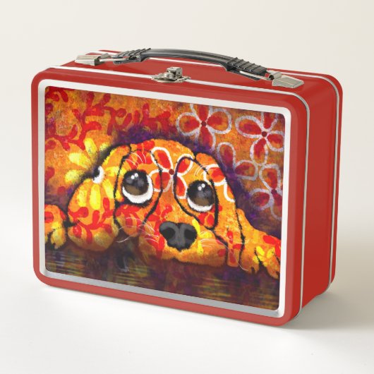 Puppy Dog Eyes Whimsical Abstracte Bloemen Sinaasa (Voorkant)