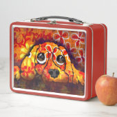 Puppy Dog Eyes Whimsical Abstracte Bloemen Sinaasa (In situ)