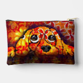 Puppy Dog Eyes Whimsical Abstracte Bloemen Sinaasa Etui (Achterkant)