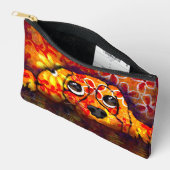 Puppy Dog Eyes Whimsical Abstracte Bloemen Sinaasa Etui (Open)