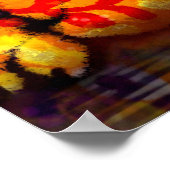 Puppy Dog Eyes Whimsical Abstracte Bloemen Sinaasa Poster (Hoek)