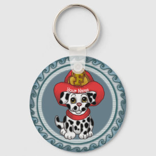 Puppy Dog Firefighter Sleutelhanger