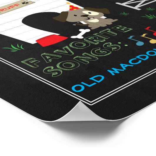 Puppy Dog First Birthday Poster 16x20 (Hoek)