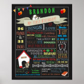 Puppy Dog First Birthday Poster 16x20 (Voorkant)