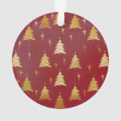 Puppy Dog First Kerstmis Foto Red Tree Ornament (achterkant)