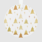 Puppy Dog First Kerstmis Foto White en Gold Ornament (achterkant)