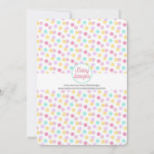 Puppy Dog Frenchie Girl Birthday Pawty Invitation Kaart (Achterkant)