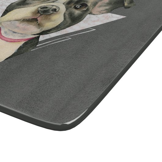 Puppy Dog Geometric Marble Snijplank (Hoek)