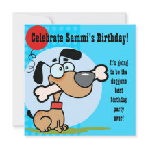 Puppy Dog Gepersonaliseerd Birthday Invites