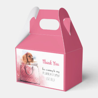 Puppy Dog Girl Birthday Waterverf Foto Pet Bedankdoosjes