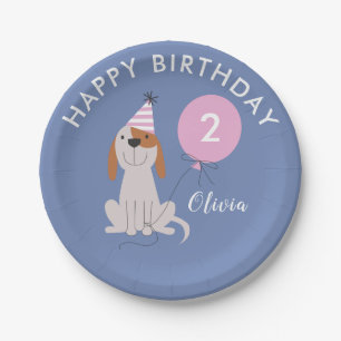 Puppy Dog Girls Birthday Party Papieren Bordje