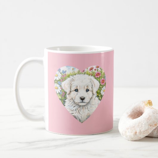 Puppy Dog Hart Roze Mok (Met donut)