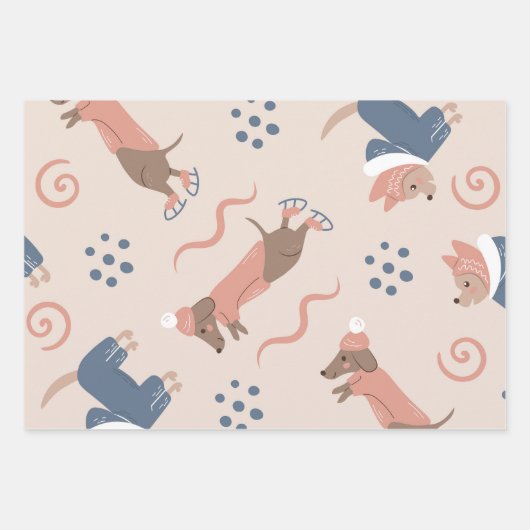 Puppy Dog Holiday of Birthday Wrapping Paper (Voorkant 2)