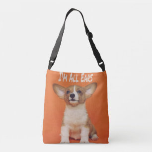 Puppy Dog Ik ben allemaal oorlogen, Cute Meme Crossbody Tas