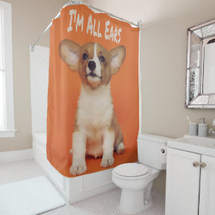 Puppy Dog Ik ben allemaal oorlogen, Cute Meme Douchegordijn