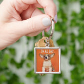 Puppy Dog Ik ben allemaal oorlogen, Cute Meme Sleutelhanger (Hand)