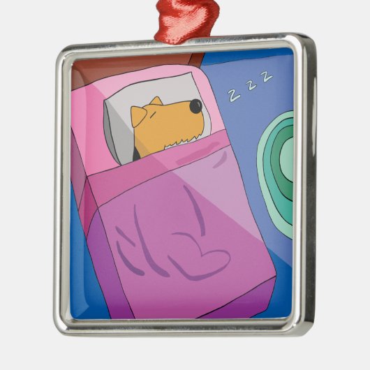 Puppy Dog in Bed Ornament (Links)