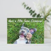 Puppy Dog kerstfeestdag fotokaart Kaart (Staand voorkant)