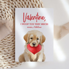 Puppy Dog Kinder Valentijnsdag Notitiekaartje