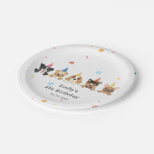 Puppy Dog kinderen Birthday Party Papieren Bordje (Gekanteld)