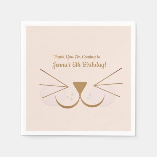 Puppy Dog Kitten Face Party Servet (Voorkant)