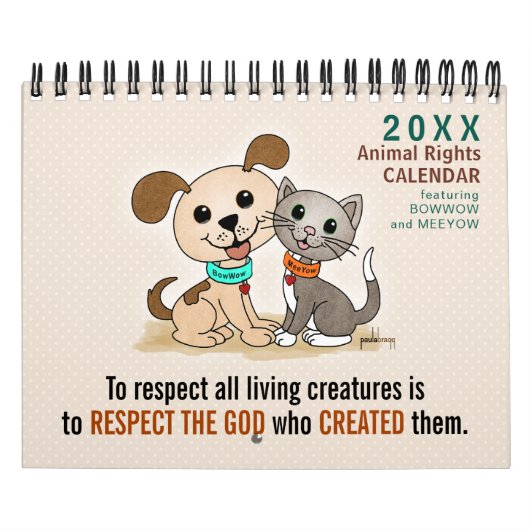 Puppy Dog Kitty Cat Pet Animal Welfare Rights Kalender (Hoes)