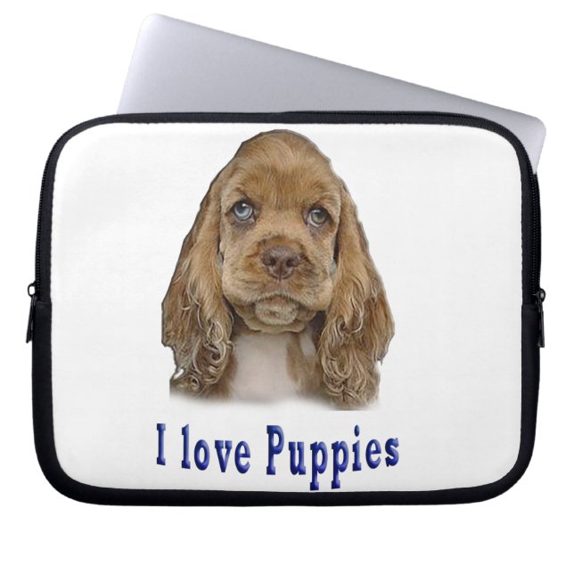 Puppy Dog Laptop Sleeve (Voorkant)