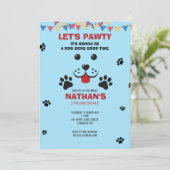 Puppy Dog Lets Pawty Verjaardag Kinderen Kaart (Staand voorkant)