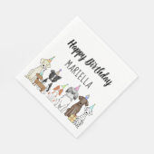 Puppy Dog Little Girl Birthday Party Servet (Hoek)