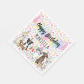 Puppy Dog Little Girl Birthday Party Servet (Hoek)