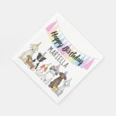 Puppy Dog Little Girl Birthday Party Servet (Hoek)