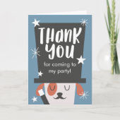 Puppy Dog Magic Theme Birthday Dank je Kaart (Voorkant)