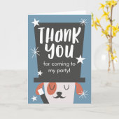 Puppy Dog Magic Theme Birthday Dank je Kaart (Gele Bloem)