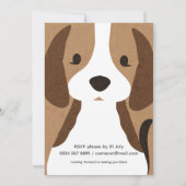 Puppy Dog Meisje/Jongen verjaardag uitnodiging. Be Kaart (Achterkant)