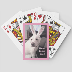 Puppy Dog met paasbroodrooster roze Pokerkaarten
