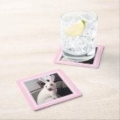 Puppy dog met paasmaaltijd roze kartonnen onderzetters (Insitu)