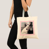 Puppy dog met paasmaaltijd roze tote bag (Voorkant (product))