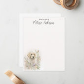 Puppy Dog Modern Waterverf Golden Retriever Notitiekaartje (Voorkant / Achterkant in situ)