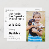 Puppy Dog New Pet Announance van de Foto van het b (Voorkant / Achterkant)