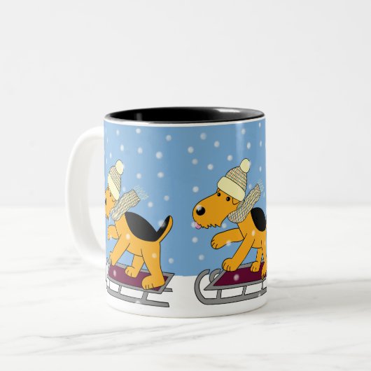 Puppy Dog op een geleide Mok (Voorkant links)