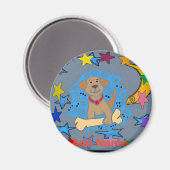 Puppy Dog Pa Nederlandse hex Sign. Magneet (Voorkant / Achterkant)