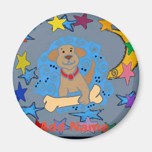 Puppy Dog Pa Nederlandse hex Sign. Magneet (Voorkant)