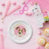 Puppy Dog Paper Bord Paw Stropdas Paw Stropdas Roz (Feest)