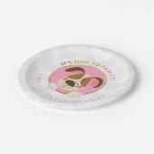 Puppy Dog Paper Bord Paw Stropdas Paw Stropdas Roz (Gekanteld)