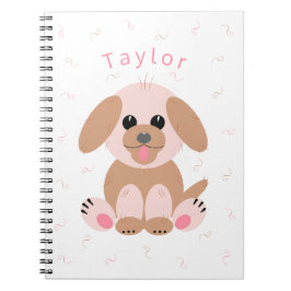 Puppy Dog Pastel persoonlijke Cartoon Eenvoudig Notitieboek