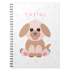 Puppy Dog Pastel persoonlijke Cartoon Eenvoudig Notitieboek